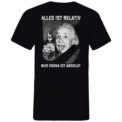 Alles ist relativ nur Vodka ist absolut - Herren V-Neck Shirt Black