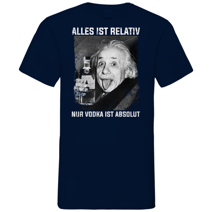 Alles ist relativ nur Vodka ist absolut - Herren V-Neck Shirt Navy