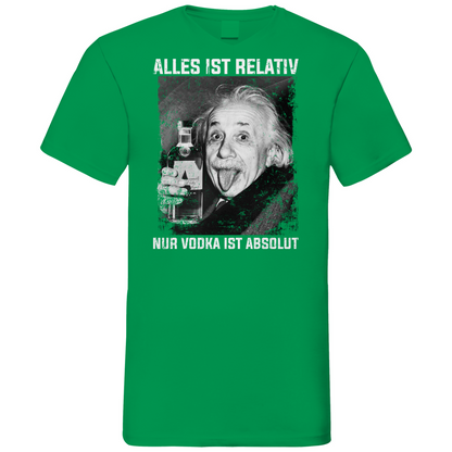 Alles ist relativ nur Vodka ist absolut - Herren V-Neck Shirt Kelly Green