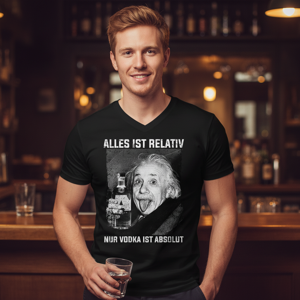 Alles ist relativ nur Vodka ist absolut - Herren V-Neck Shirt