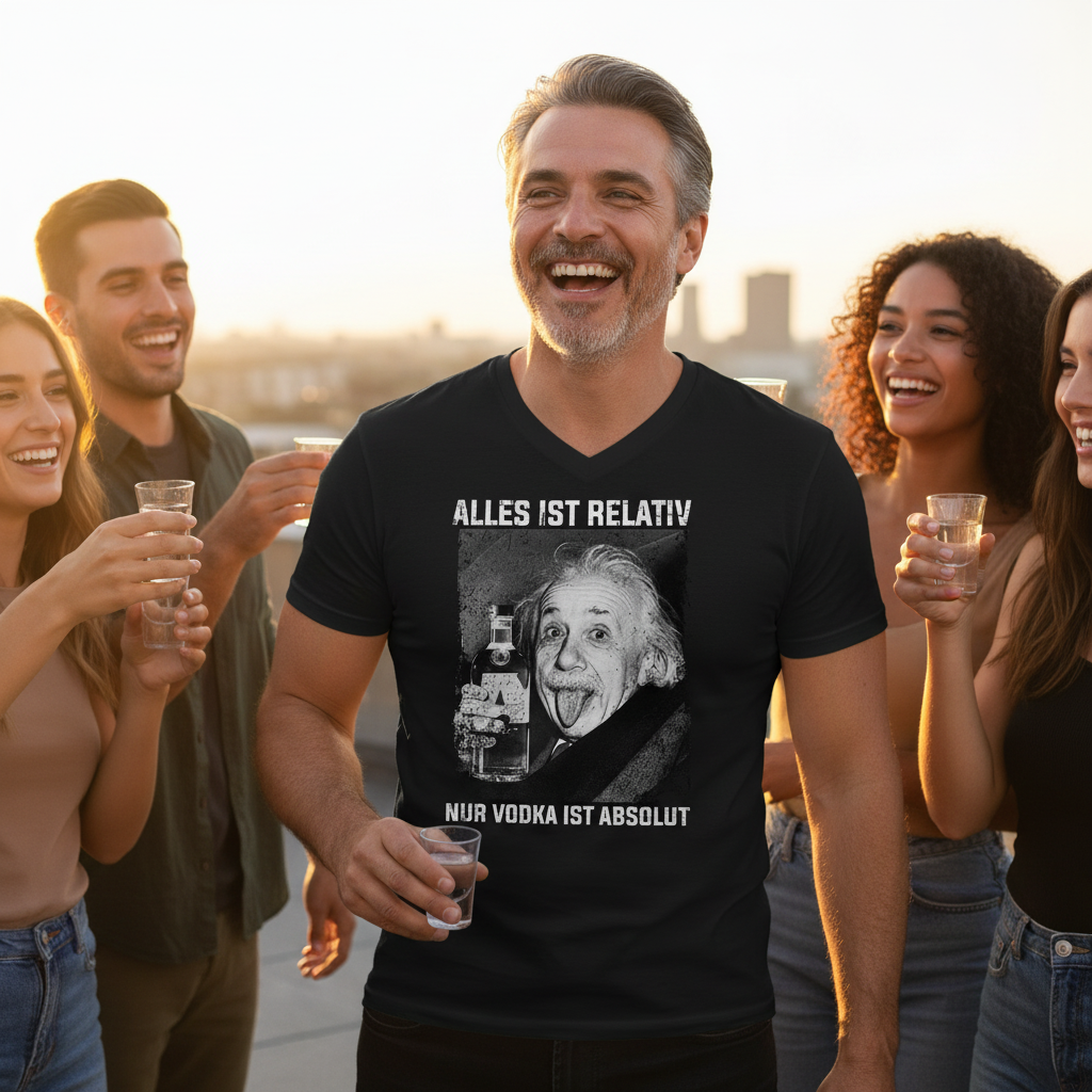 Alles ist relativ nur Vodka ist absolut - Herren V-Neck Shirt