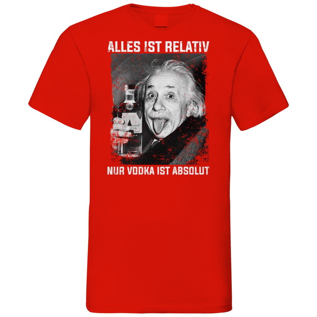 Alles ist relativ nur Vodka ist absolut - Herren V-Neck Shirt Red