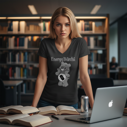 Energy Bärchi - Glücksbärchi - V-Neck Damenshirt