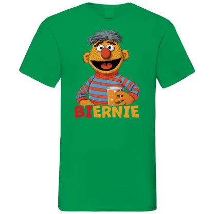 Sesamstraße - Ernie Biernie - Herren V-Neck Shirt Kelly Green
