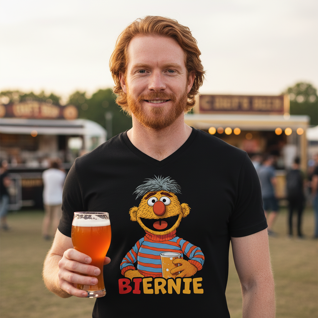 Sesamstraße - Ernie Biernie - Herren V-Neck Shirt