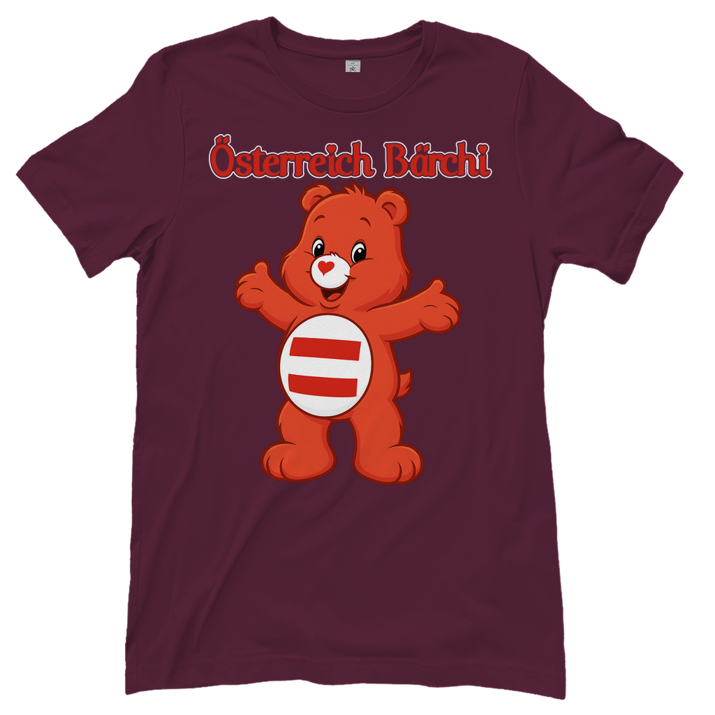Österreich Bärchi - Glücksbärchi - Damen T-Shirt Burgundy