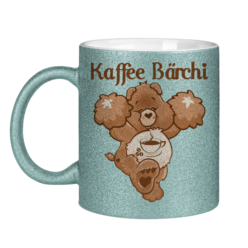 Kaffee Bärchi - Glücksbärchi - Glitzertasse