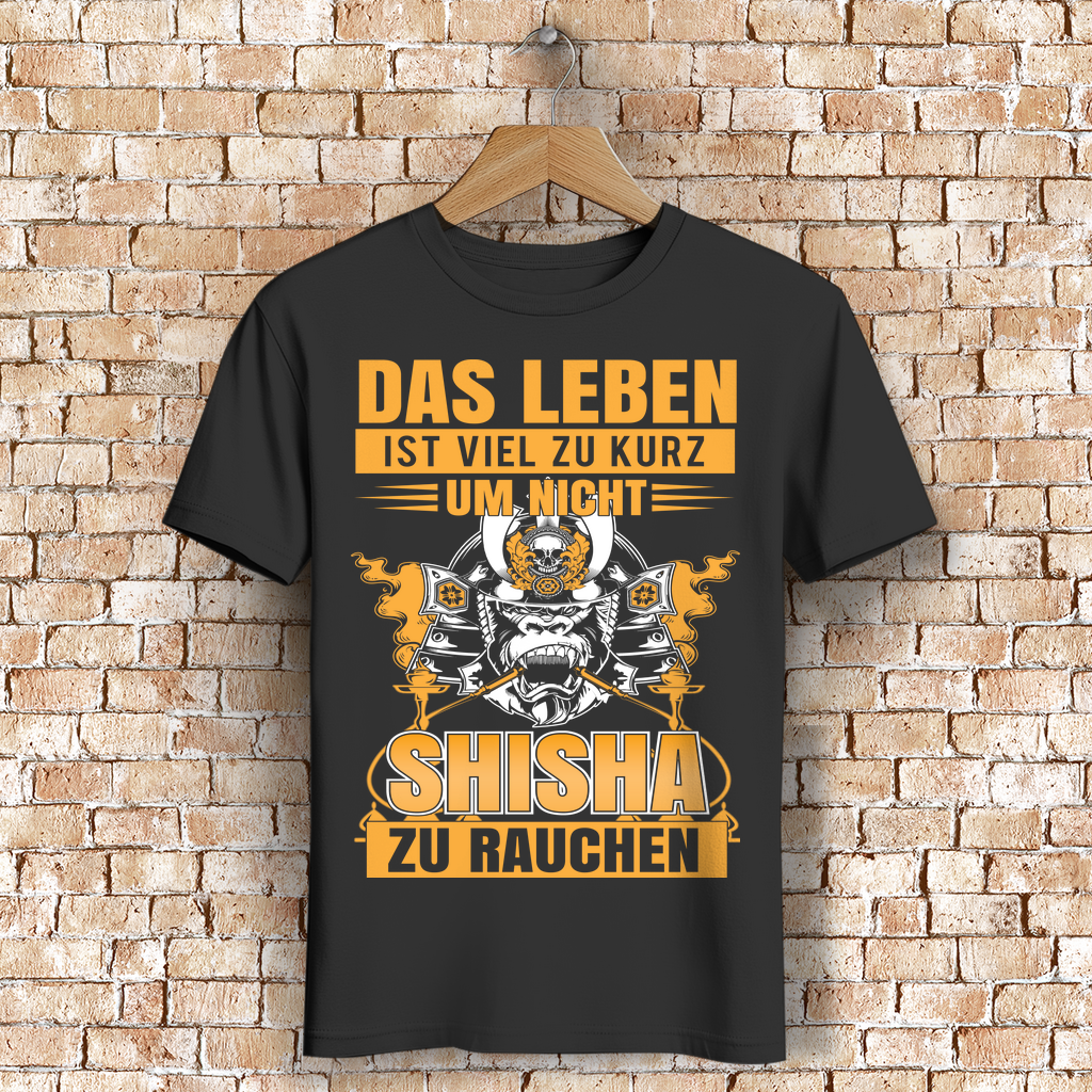 Lustiges Shisha Shirt Männer – Leben zu kurz um nicht Shisha zu rauchen