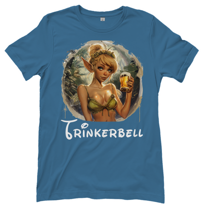 Trinkerbell Retro - Damenshirt Stone Blue
