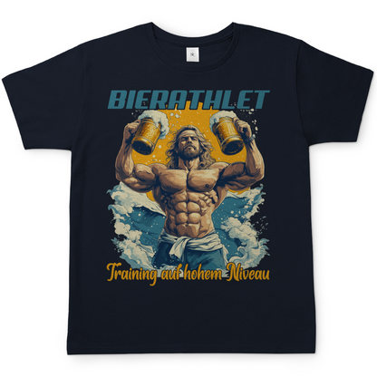 Bierathlet Training auf hohem Niveau - Herren Shirt Navy