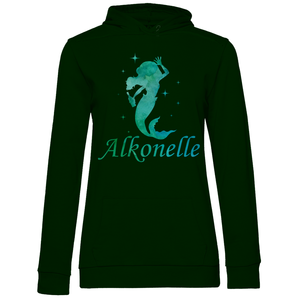 Alkonelle - Prinzessin Aquarell - Damen Hoodie Forest Green