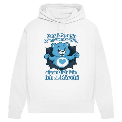 Damen Premium Bio Hoodie Menschenkostüm eigentlich bin ich ein Bärchi White