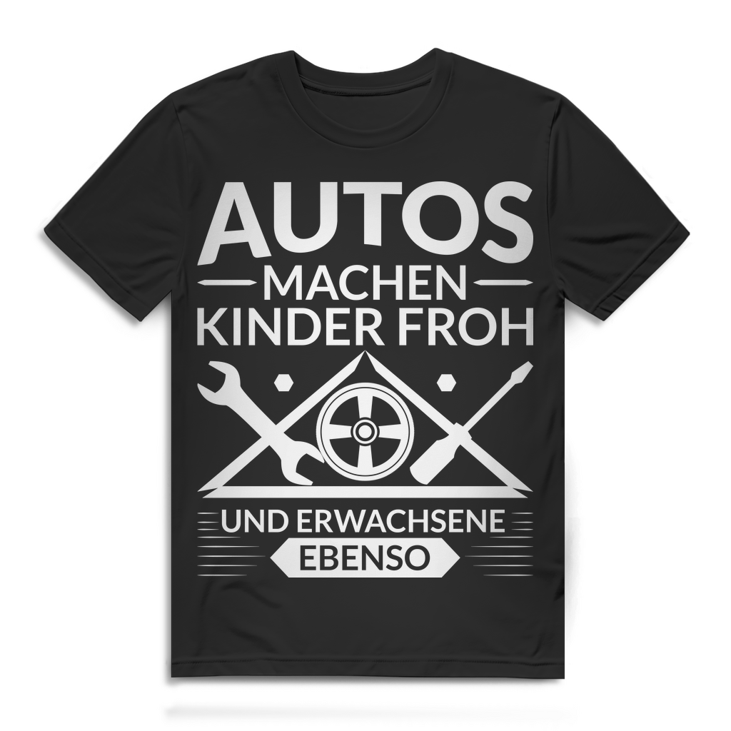 Auto Shirt Männer – Autos machen Kinder froh und Erwachsene ebenso T-Shirt Black