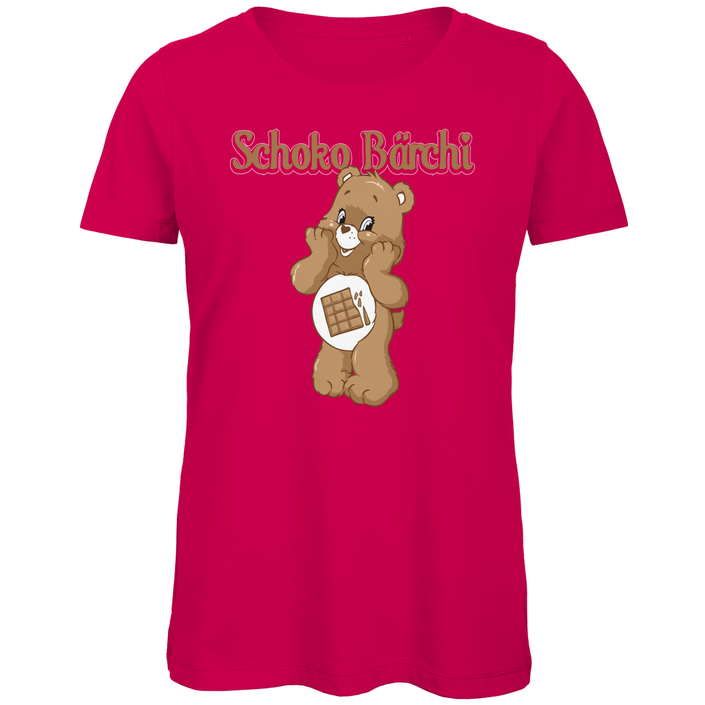 Schoko Bärchi - Glücksbärchi - Damen Premium Bio T-Shirt Fuchsia