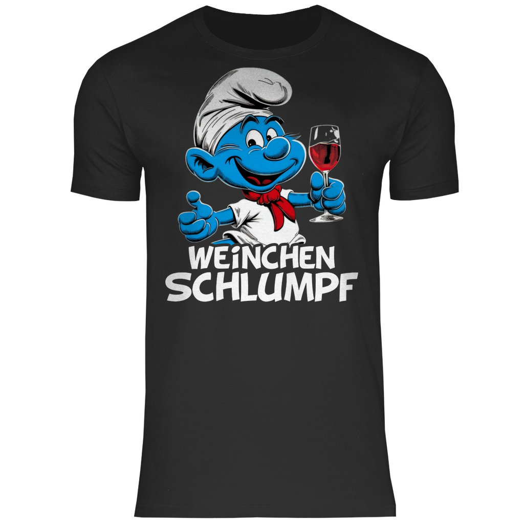 Weinchen Schlumpf Grafik - Herren Shirt