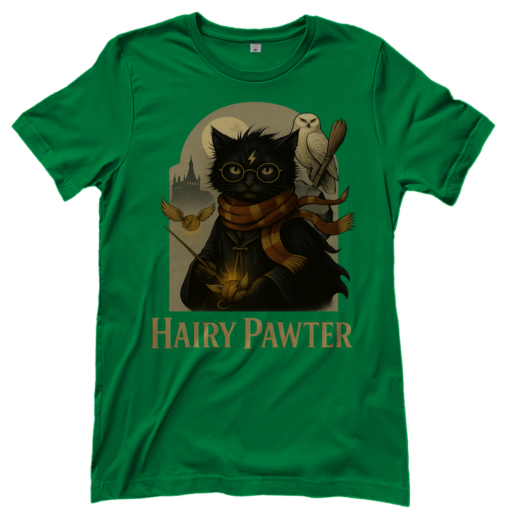 Hairy Pawter Harry Potter Katze - Damen T-Shirt Kelly Green
