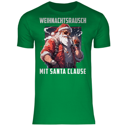 Weihnachtsrausch mit Santa Clause - Herren Shirt Kelly Green