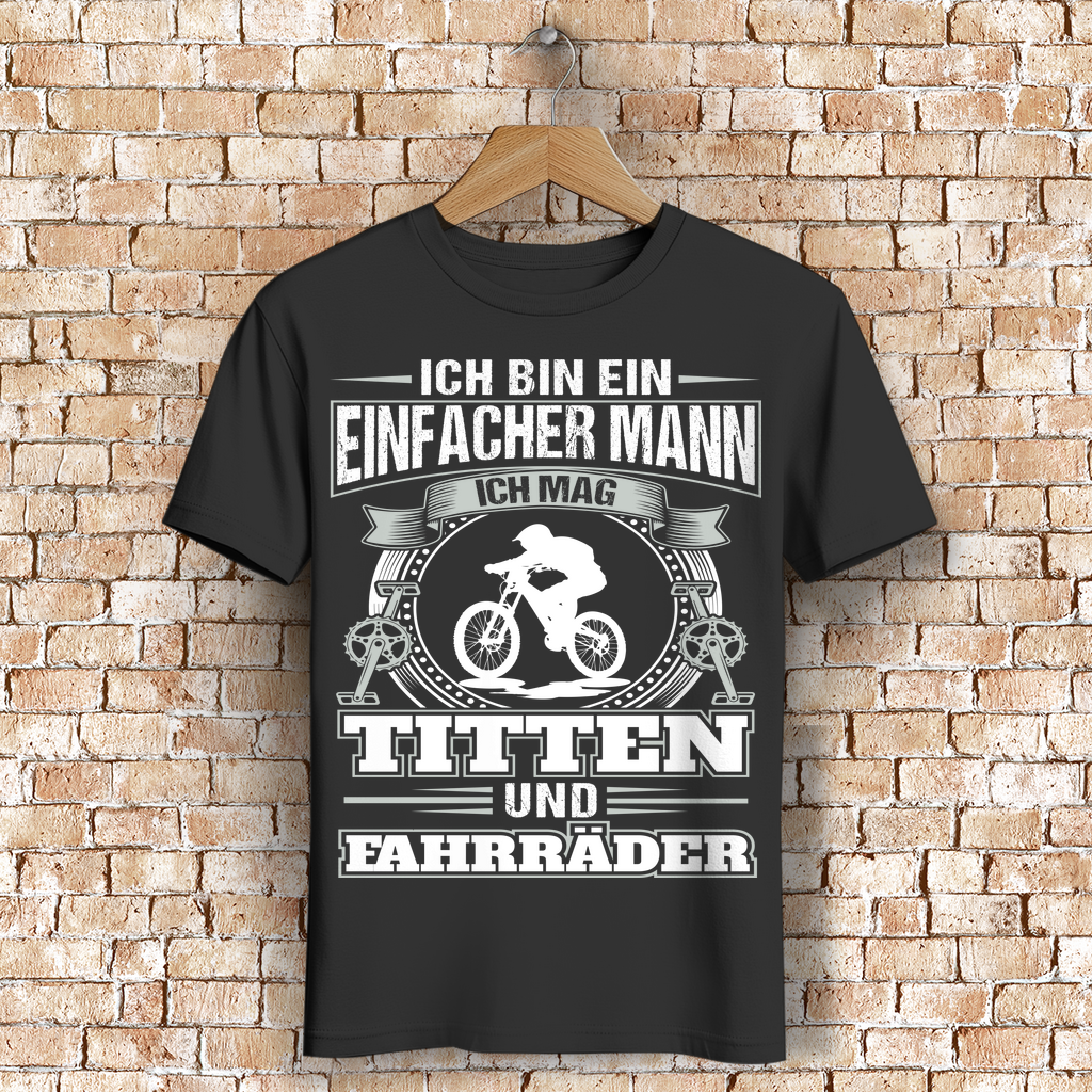 Titten und Fahrräder Shirt – Männer Funshirt aus Bio Baumwolle
