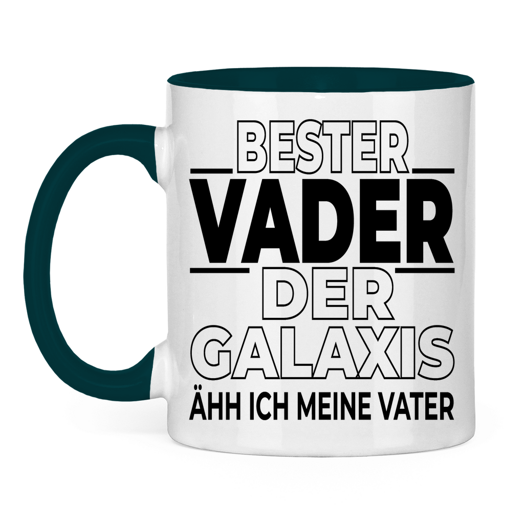 Bester Vader der Galaxis ähh ich meine Vater - Tasse zweifarbig Petrol