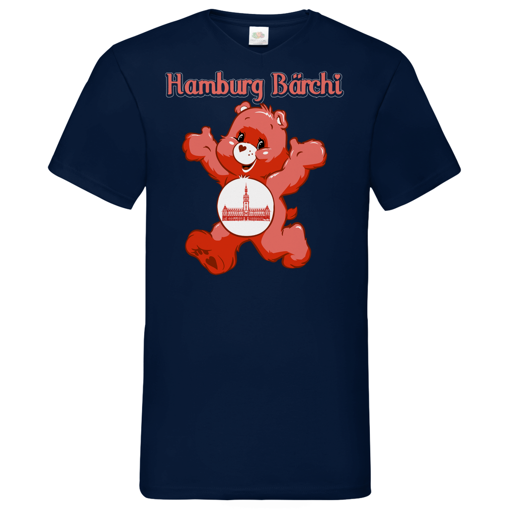 Hamburg Bärchi - Glücksbärchi - Herren V-Neck Shirt