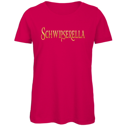 Schwipserella - Prinzessin Gold - Damen Premium Bio T-Shirt Fuchsia