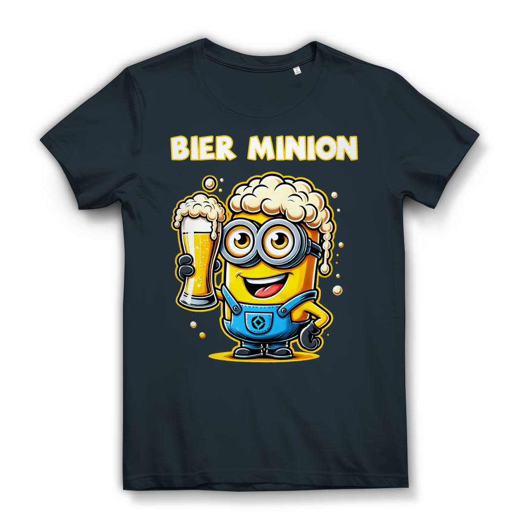 Lustiges Damen Premium Bio T-Shirt – Bier Minion Design für Bierliebhaberinnen