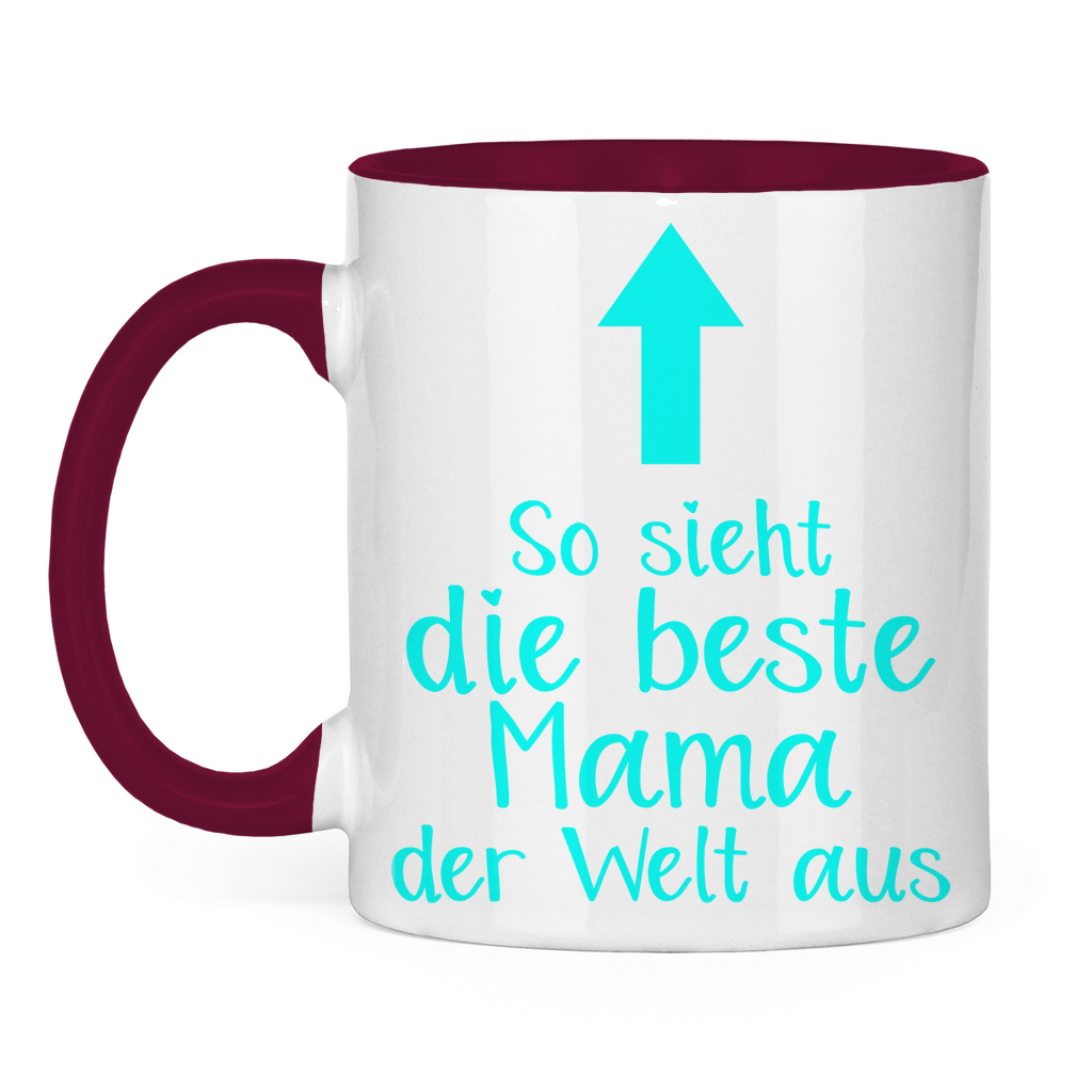 So sieht die beste Mama der Welt aus - Tasse zweifarbig