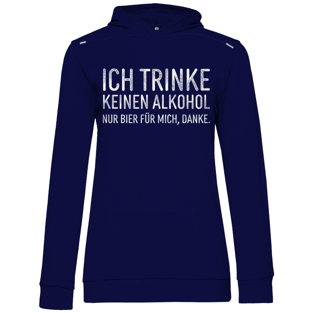 Ich trinke keinen Alkohol nur Bier für mich danke - Damen Hoodie Navy Blue