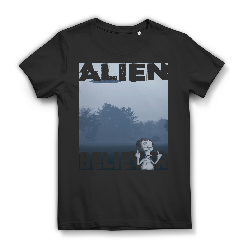 Alien Believer Roger - Damen Premium Bio T-Shirt Black