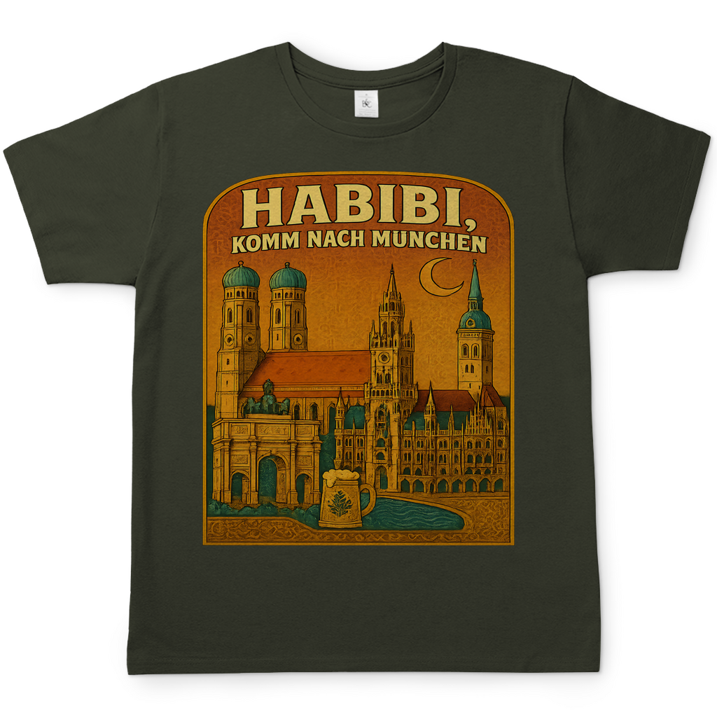 Habibi komm nach München - Herren T-Shirt Urban Khaki
