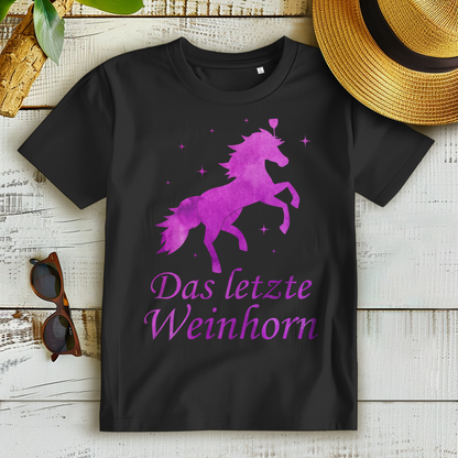 Das letzte Weinhorn Wein Einhorn Pferd Weinliebhaberin Weintrinkerin - Damen Premium Bio T-Shirt