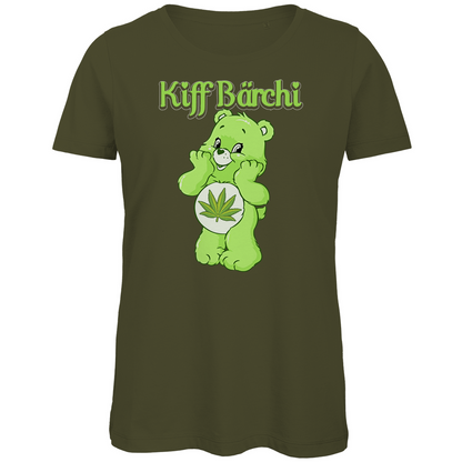 Kiff Bärchi - Glücksbärchi - Damen Premium Bio T-Shirt Khaki