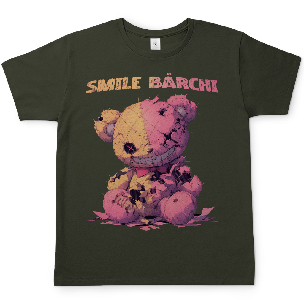 Smile Bärchi - Herren Shirt Urban Khaki