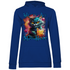 We´re All Mad Here Grinsekatze - Damen Hoodie Royal