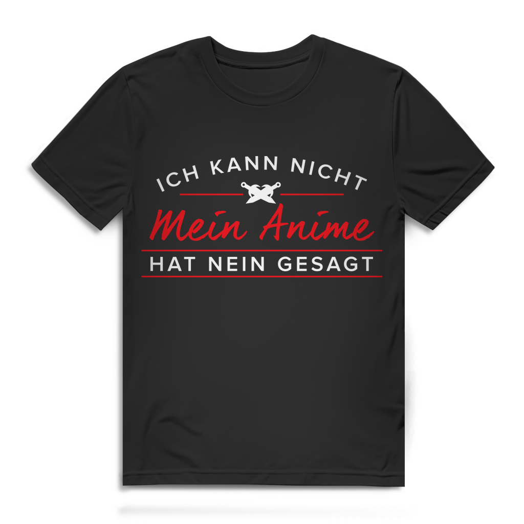 Herren Otaku T‑Shirt – Ich kann nicht, mein Anime hat nein gesagt Binge Watching Black
