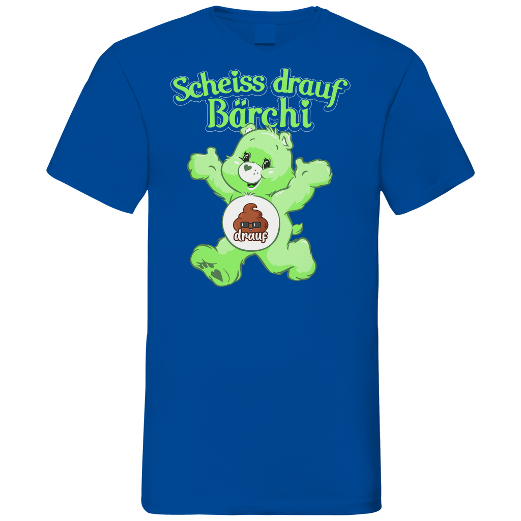 Scheiss drauf Bärchi - Glücksbärchi - Herren V-Neck Shirt