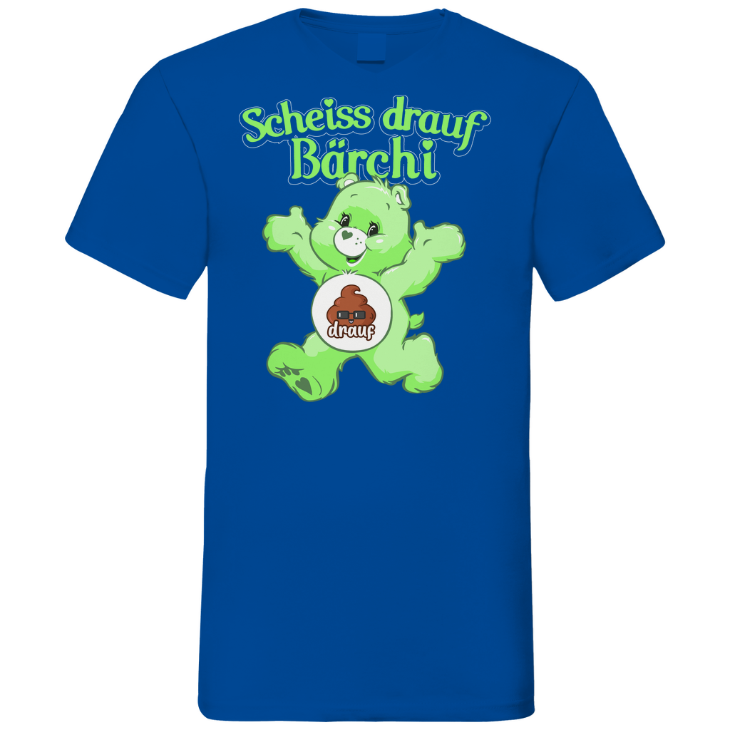 Scheiss drauf Bärchi - Glücksbärchi - Herren V-Neck Shirt Royal Blue