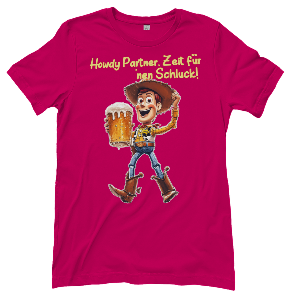 Howdy Partner Zeit für nen Schluck - Woody Toy Story - Damenshirt Sorbet