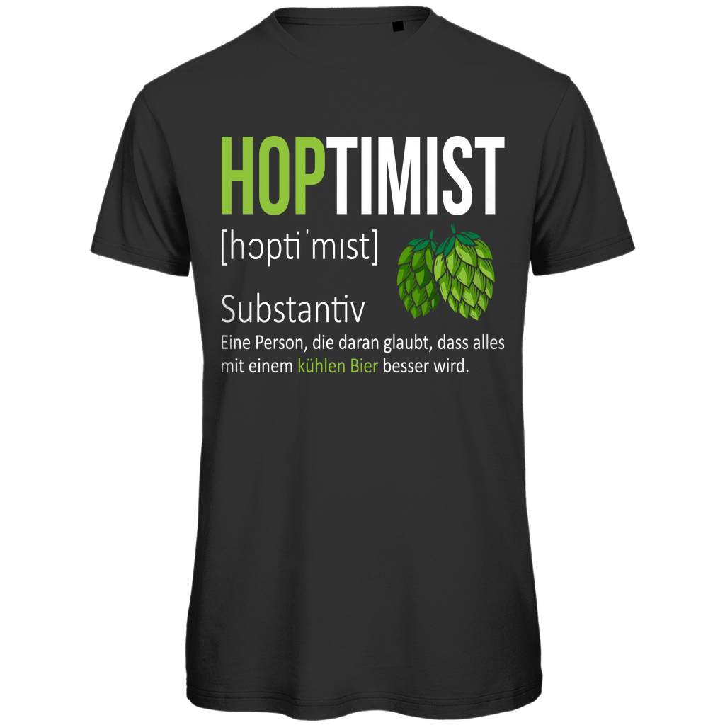 Hoptimist Bier - Herren Premium Bio T-Shirt Black