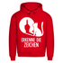 Herren Premium Bio Hoodie Erkenne Die Zeichen Katze Katzenliebhaber Red