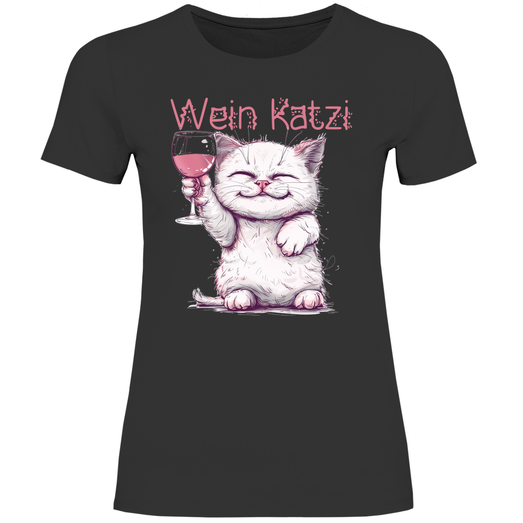 Wein Katzi Katze - Damenshirt