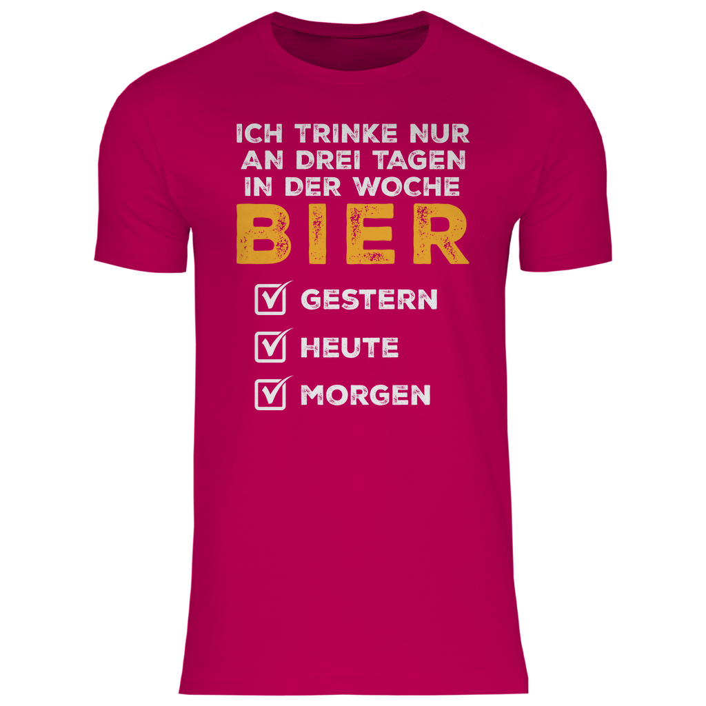 Ich trinke nur an drei Tagen in der Woche Bier - Herren Shirt Sorbet