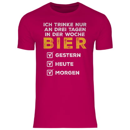 Ich trinke nur an drei Tagen in der Woche Bier - Herren Shirt Sorbet
