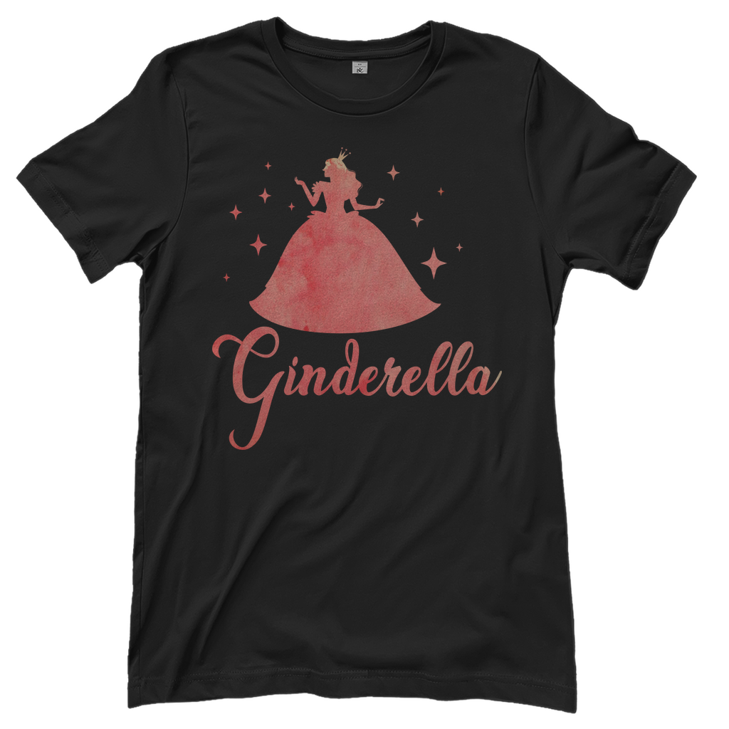 Ginderella - Prinzessin Aquarell - Damenshirt Black