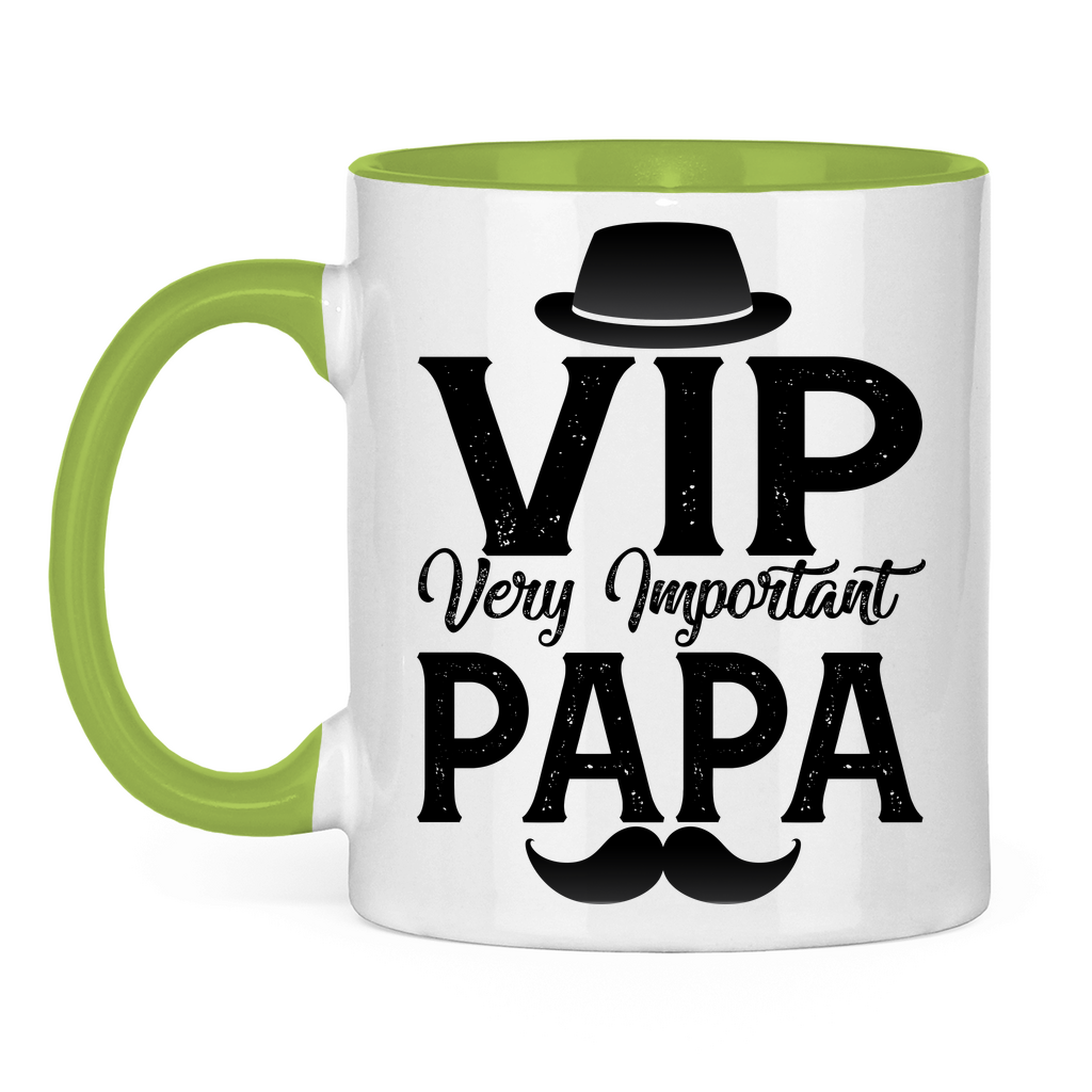 VIP very important Papa - Tasse zweifarbig Light Green