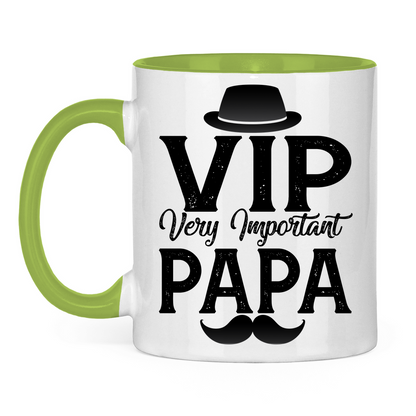 VIP very important Papa - Tasse zweifarbig Light Green