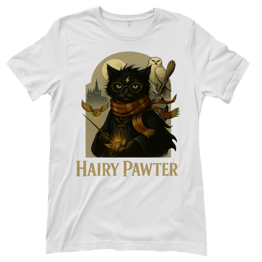 Hairy Pawter Harry Potter Katze - Damen T-Shirt White