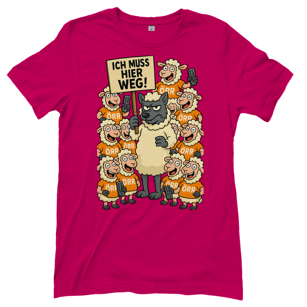 Wolf unter Schlafschafen ich muss hier weg - Damen T-Shirt Sorbet