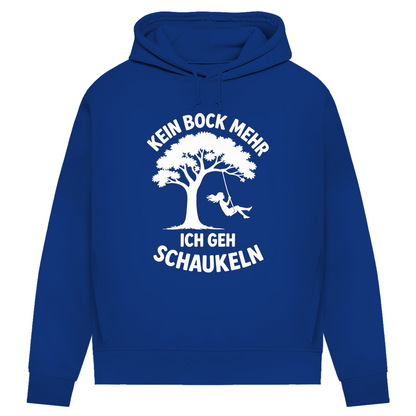 Damen Premium Bio Hoodie Kein Bock Mehr Ich Geh Schaukeln Royal