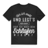 Bin ich voll und legt’s mich nieder Herren Shirt – Lustiges Sauf Spruch T-Shirt Black